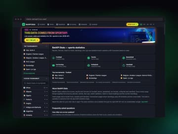 BetAPI Stats — SEO Sports Statistics Portal — screenshot 2