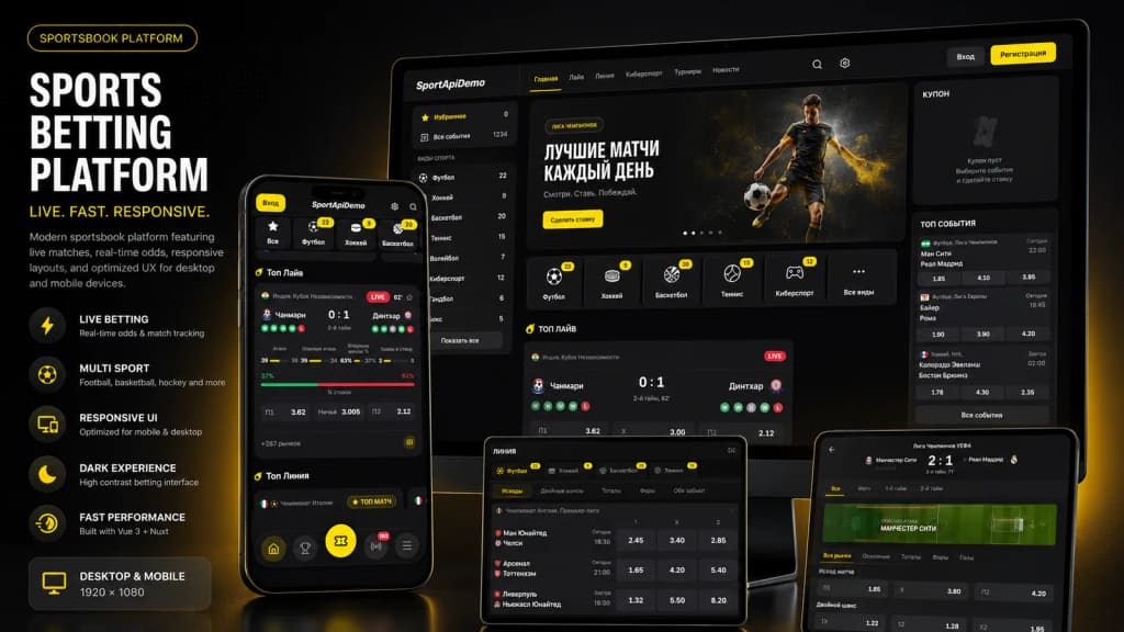 Sports Betting Platform — User Cabinet & Wagering