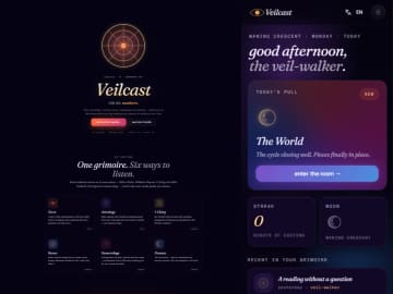 VeilCast — Esoteric AI That Remembers You — screenshot 2